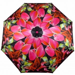 Атласный зонт с тюльпанами  Zicco, автомат, арт.2240-1